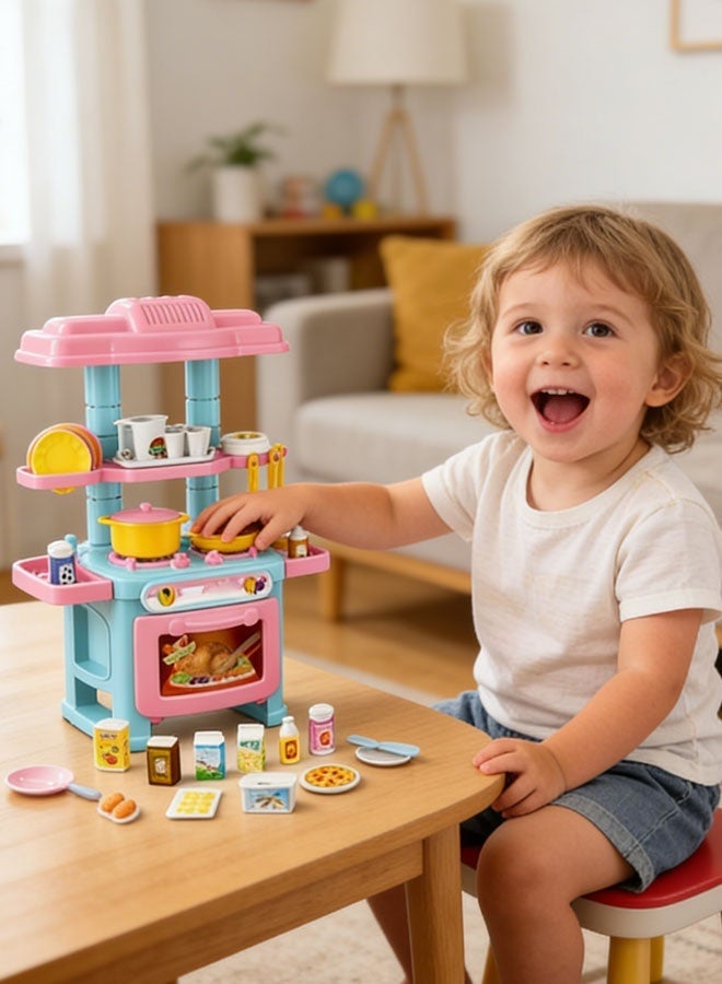 48 Pcs A Mini Kitchen Set For Real Cooking,Pretend Play Kitchen Toys,Puzzle Interaction Love Hands-On Training Baby Mini Girl Cooking Boy Girls Gifts For 3+ Year - Image 3